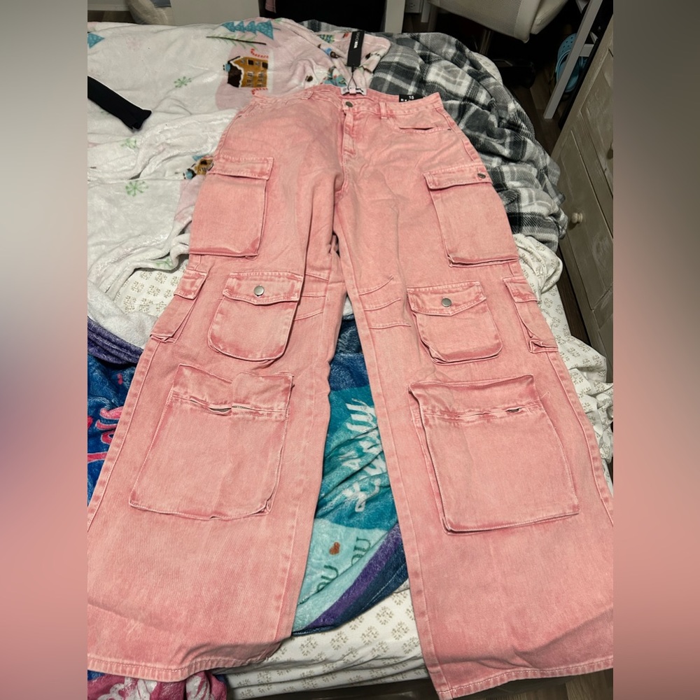 pink fashion nova baggy jeans